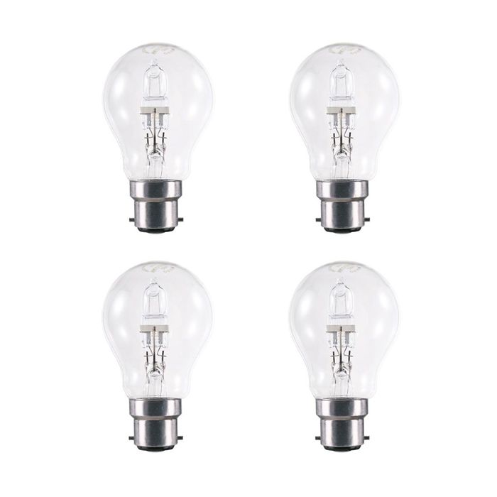 Sylvania 70W Halogen B22 GLS Clear - 4 PACK