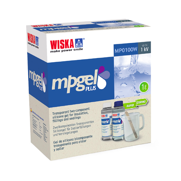 Wiska MPGel Plus 2 x 0.5l Transparent Insulating Gel, 2 Components Silicone Gel for Fillings and Sealings