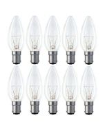 40W SBC Clear Candle 35mm Pack of 10