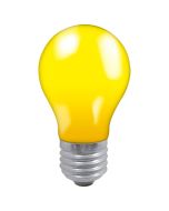 Crompton 60W ES Yellow GLS