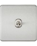 MLA Screwless 10AX 1G 2-Way Toggle Switch - Brushed Chrome