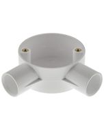 PVC Conduit Angle Box - 20mm White