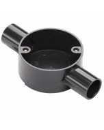 PVC Conduit Through Box - 20mm Black 