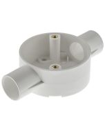 PVC Conduit Through Box - 20mm White 