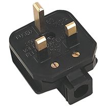 BG Permaplug 13 AMP Heavy Duty Plug Black