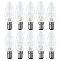 40W SBC Clear Candle 35mm Pack of 10
