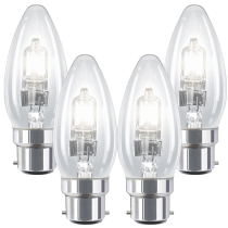 42W B22 B35 Halogen Candle - 4 PACK