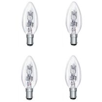 42W SBC Halogen Clear Candle - 4 PACK