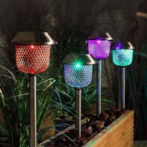 Noma Colour Changing Solar Powered Mesh Stake Lights