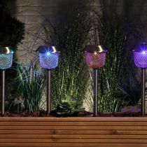 Noma Colour Changing Solar Powered Mesh Stake Lights