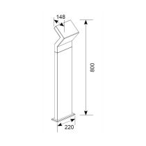 ANSELL DUET LED 17W - COOL WHITE 800MM