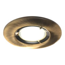 Ansell Edge GU10 Fire Rated IP65 Fixed Downlight Antique Brass