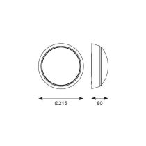 Ansell Helder 13W Circular Eyelid PIR Bulkhead CCT