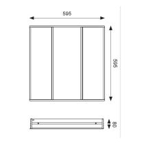 Ansell Lota 29w LED CCT Troffer 600x600 Emergency