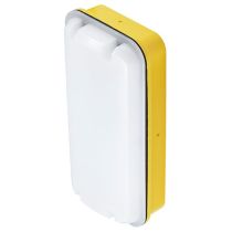 Ansell SLEEK LED 110V POLYCARBONATE BULKHEAD - INTEGRAL MICROWAVE SENSOR - 5W YELLOW BASE