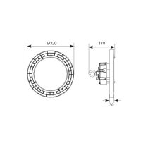 Ansell Z LED High Bay UFO 146w 4000K Emergency