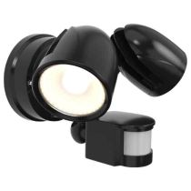 Ansell Zeker IP65 25W CCT Black Security Spot Light with PIR