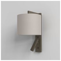 Astro Ravello Bronze with Putty Drum Shade LED Reading Light