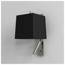 Astro Ravello Matt Nickel with Black Tapered Square Shade LED Reading Light