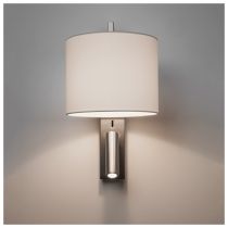 Astro Ravello Matt Nickel with Mocha Drum Shade LED Reading Light