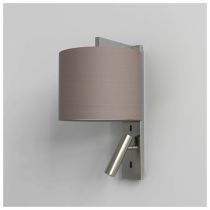 Astro Ravello Matt Nickel with Oyster Drum Shade LED Reading Light