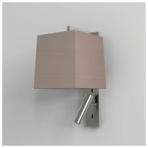 Astro Ravello Matt Nickel with Oyster Tapered Square Shade LED Reading Light