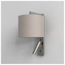 Astro Ravello Matt Nickel with Putty Drum Shade LED Reading Light