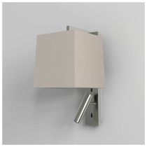 Astro Ravello Matt Nickel with Putty Tapered Square Shade LED Reading Light