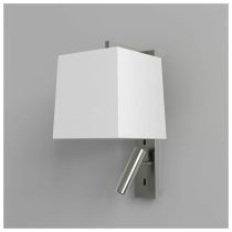 Astro Ravello Matt Nickel with White Tapered Square Shade LED Reading Light