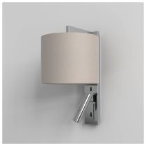 Astro Ravello Polished Chrome with Putty Drum Shade LED Reading Light