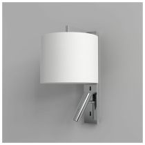 Astro Ravello Polished Chrome with White Drum Shade LED Reading Light