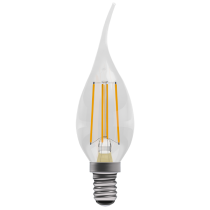 Bell 3.3W LED Filament Clear Bent Tip Candle Dimmable SES 2700K