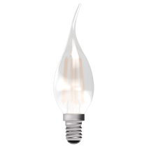 Bell 3.3W LED Filament Satin Bent Tip Candle Dimmable SES 2700K