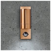 BELL Luna GU10 Fixed PIR Wall Light - IP54, Copper (lamp not included)