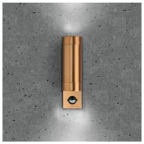 BELL Luna GU10 Up/Down PIR Wall Light - IP54, Copper (lamp not included)