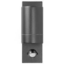 Bell Lighting Luna GU10 Fixed PIR Wall Light - IP54, Black