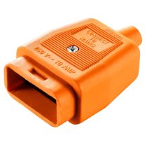 BG Permaplug 10 Amp Heavy Duty 2 Pin Connector Orange 