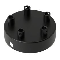 Calex 940070 Metal Ceiling Rose Matt Black 100mm 5 holes