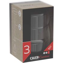 Calex 940424  Matt Pearl Black Aluminium Pendant Lamp Holder 3 Rings Model