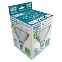 Crompton LED 12745 PAR 38 Clear 18W 3000K ES-E27 Dimmable