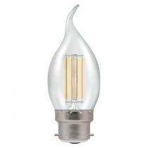 Crompton 5W BC Dimmable LED Candle Filament Clear Bent Tip