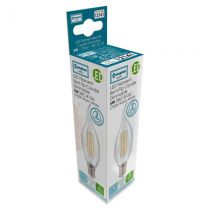 Crompton 5W SBC Dimmable LED Candle Filament Clear Bent Tip