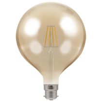 Crompton LED Filament Globe 125mm Dimmable 7.5w 240v 2200k BC-B22d
