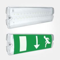 Eterna 7W LED Maintained Emergency Bulkhead with Signs
