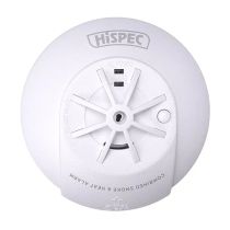 HiSPEC Mains Combo Smoke and Heat Detector with 10 Year Rechargeable Lithium Backup Battery