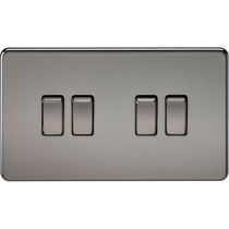 MLA Screwless 10AX 4G 2-Way Switch - Black Nickel