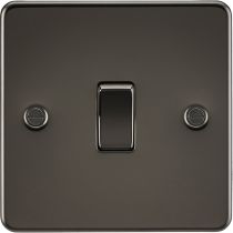 MLA Flat Plate 10AX 1G Intermediate Switch - Gunmetal