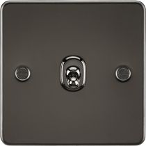 MLA Flat Plate 10AX 1G Intermediate Toggle Switch - Gunmetal