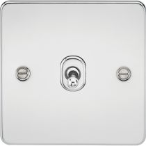 MLA Flat Plate 10AX 1G Intermediate Toggle Switch - Polished Chrome