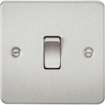 MLA Flat Plate 10AX 1G 2 Way Switch - Brushed Chrome